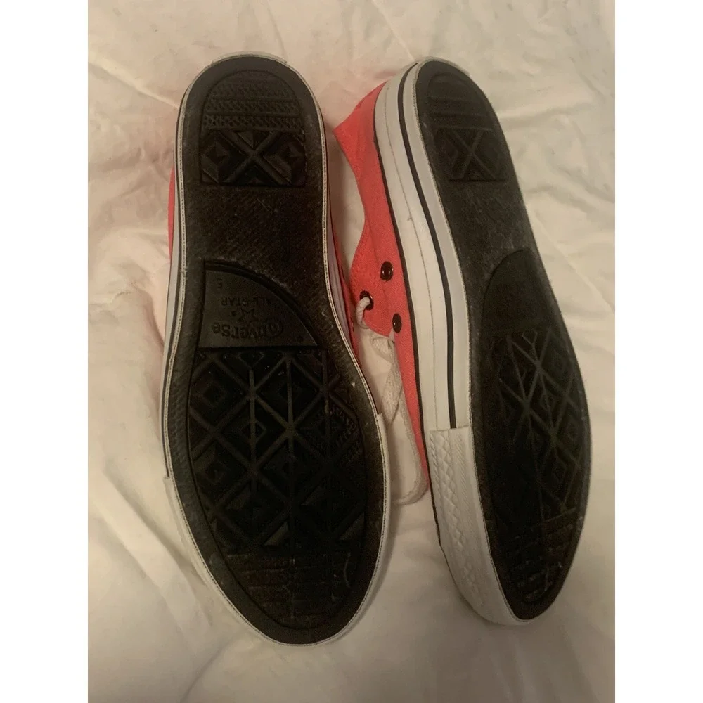 Mens Size 5  Hot Pink Low Top Converse Double‎ Tongue Sneakers - Picture 3 of 5